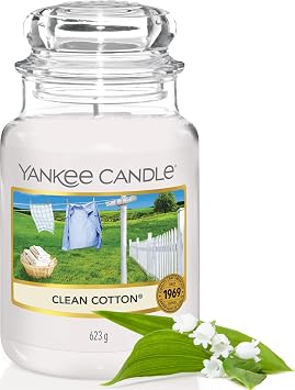 Yankee Candle Candela profumata in giara Grande | Clean Cotton | Durata Fino a 150 Ore | Regali per Donne