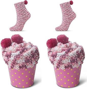 JARSEEN 2/3 Confezione Regalo Calzini Natale Calze San Valentino Caldi Donna Super Morbidi Calzettoni DIY