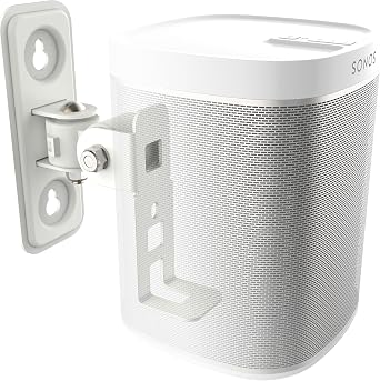 RICOO Supporto altoparlanti da LH431-W parete Per casse Sonos Play:1 Altoparlante bluetooth Braccio girevole inclinabile WLAN Airplay Speaker