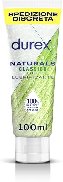 Durex Naturals Pure Gel Lubrificante Intimo, 100% Ingredienti di Origine Naturale,100ml