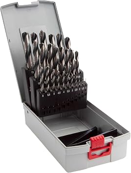Bosch Professional 25 pz. Set di punte per metallo HSS PointTeQ ProBox (per acciaio, Ø 1-13 mm, accessori trapano avvitatore e trapano a colonna)