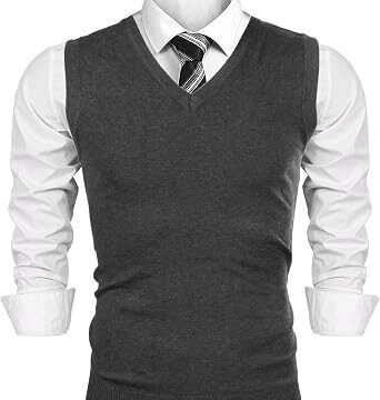 iClosam Gilet Uomo Invernale in Cotone con Scollo a V Casual Smanicato | Gilet maglione da uomo in cotone, Pullover smanicato con scollo a V, Maglia senza maniche per l’inverno, Scollo a V, Casual