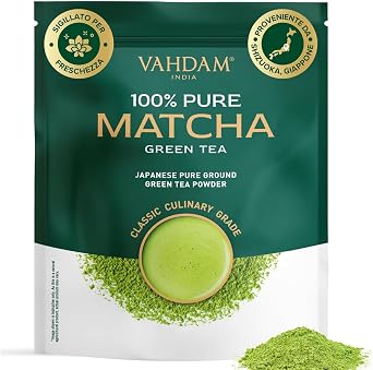 VAHDAM Matcha in Polvere 100 g | Te Matcha di Grado Culinario | Matcha giapponese | Ideale per matcha latte, frappè e biscotti