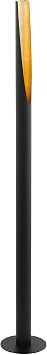 Eglo piantana Barbotto, piantana con uno punto luce, lampada a torcia di | acciaio, nero, oro, attacco GU10, interruttore a pedale incl