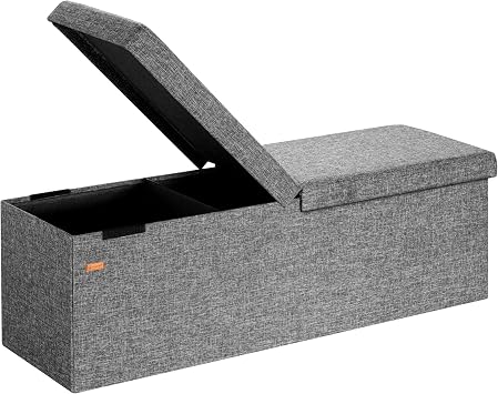 CASARIA® Cassapanca Contenitore con Coperchio Pieghevole 115x40x40cm Pouf 131 L Scatola Portaoggetti Panca Box Salvaspazio Sedile Poggiapiedi