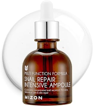 [Mizon] Siero con Estratto di Bava di Lumaca (30ml) Cura Avanzata della Pelle per Riparazione, Riduzione delle Imperfezioni e Rughe, Cosmetico Coreano (Snail Repair Intensive Ampoule)