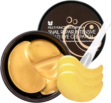 [Mizon] Maschere Occhi con Oro 24K ed Estratto di bava di Lumaca (30 paia) Cerotti al collagene per occhiaie. Maschere Idrogel per Occhi, Anti Rughe, idratanti (Snail Repair Gold Eye Gel Patch)