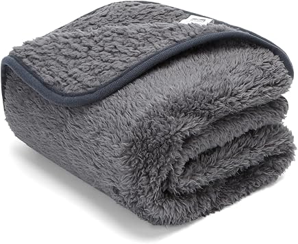 Nobleza – Morbida Coperta in Pile per Cani e Gatti. Confezione, Color Grigio, Misure 100 * 80