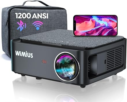 Proiettore 4K, 1200 ANSI Lumen Wifi 6 e Bluetooth Proiettore, Videoproiettore per Home Cinema, schermo da 300 pollici, compatibile con Fire Stick, laptop, smartphone con iOS/Android, PS5