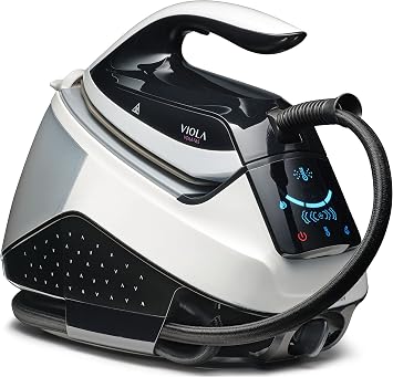 VIOLA Ferro da Stiro a Vapore con Caldaia Inox a Carica Continua, Autonomia Illimitata, 6.5 Bar, Potente Colpo di Vapore, Stirella Anti Calcare, Stiratura Professionale, Stiro Verticale, Stira a Secco