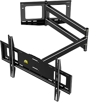 FORGING MOUNT Supporto TV Parete per 37-80” con Braccio Lungo 1090mm | Fino a 50kg, VESA Max 600 x 400mm, Ideale per Angolo Staffa TV Piatti/Curvi Muro Girevole Inclinabile Estensibile Universale