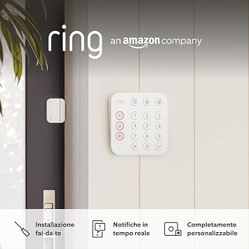 Kit Ring Alarm – L | Sistema di allarme per la sicurezza della tua casa con monitoraggio assistito opzionale – Senza vincoli di lunga durata – Compatibile con Alexa