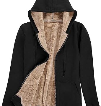 UMIPUBO Felpa Donna con Zip e Cappuccio Caldo Hoodie Invernale Pile Giacca | Cerniera Donna Cappotto Peluche,Giacca Donna Autunnale,Manica Lunga con Tasche Sweatshirt,Flanella Felpe Outwear S-XXL