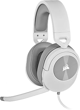 Corsair HS55 SURROUND Cuffie Gaming Cablate 7.1 Multipiattaforma – Bianco | Leggere, Dolby 7.1 Suono Surround, Compatibili con iCUE, PC, Mac, PS5, PS4, Xbox, Nintendo Switch, Mobile