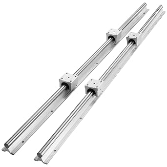 VEVOR Guida Scorrevole Lineare SBR16 per Cassetti 2 Pezzi Lunghezza 800mm 4 Cuscinetti SBR16UU, Binario di Guida 2 Pz per Scorrimento per Cassetti Mobili in Acciaio al Carbonio Carico Statico 774N