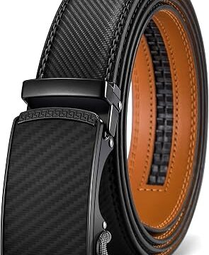 BULLIANT Cintura Uomo, Cintura Pelle 35mm,Trim Regolabile | Cintura Uomo Fibbia Automatica,Confezione Regalo