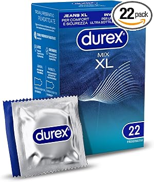 Durex Combo Mix XL Extra-Large Preservativi, 22 profilattici Esclusiva Online