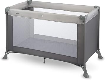 Bebeconfort Soft Dreams, Lettino da Campeggio, 0–15 kg, Grey Mist | Culla da Campeggio con Materasso, 0–3 Anni, Materasso in Fibra di Legno e Schiuma (60 × 120 cm), Borsa, Pieghevole Compatto