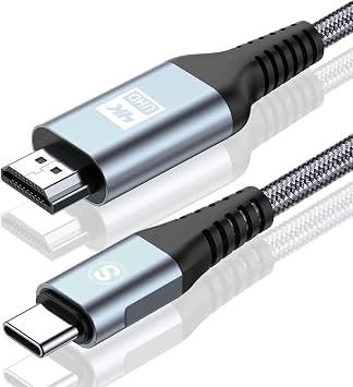 Cavo HDMI USB C 2M,4K UHD Adattatore Type C a HDMI,Cavo hdmi iphone usb-c | Compatibile con Thunderbolt 3/4, MacBook Air/Pro, iPad Air, iPhone 18/17/15/16 Pro/Max, Galaxy S26 S25 S24 a S20, Surface/XPS