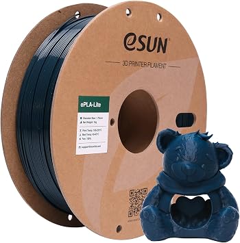 eSUN PLA Lite Filamento 1,75 mm, filamento modificato PLA 1kg Verde | Precisione dimensionale +/- 0,03 mm. Stampa fluida e veloce senza intasamenti. Materiale premium per stampanti 3D FDM.