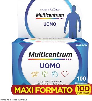 Multicentrum Uomo Integratore Multivitaminico Completo, 100 Compresse | con Vitamina D, B6, C