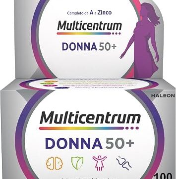 Multicentrum Donna 50+ Integratore Multivitaminico Completo, 100 Compresse | con Magnesio, Vitamina A, D, B12, Calcio