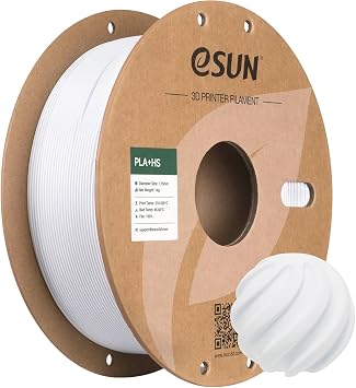 eSUN PLA+ Filamento 1,75 mm, PLA+HS Filamento 1kg Bianco Freddo | Migliore tenacità e precisione +/- 0,03 mm. Più resistente del PLA standard. Ottima adesione per stampante 3D.