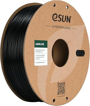 eSUN ABS+HS Filamento 1.75mm 1kg Nero | Resistenza al calore e agli urti. Elevata resistenza meccanica. Ottimizzato per una stampa 3D stabile e duratura.