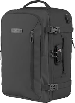 BidMamba Zaino Bagaglio A Mano 40x20x25 Ryanair, Zaino Borsa 20L Voli Low Cost Easyjet – Carbonio