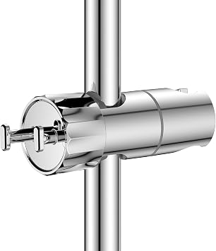 YEAUPE Supporto Soffione Doccia Universale Regolabile Porta Doccino | 2 Ganci per Asta Doccia 16-28 mm, Supporto Doccia in ABS Cromato, Porta Doccino Ricambio