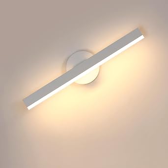 Riserva 12W Moderno LED Lampada da Parete, Rotazione 300°, 3000K, Bianco | Applique da Parete LED Moderno per Camera da Letto, Soggiorno, Corridoio, Scale, Ø38cm