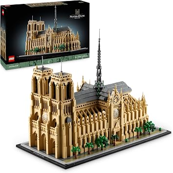 LEGO Architecture Notre-Dame de Paris 21061 | Set per adulti, modellino di monumento da costruire, kit di modellismo da collezione, regalo di compleanno, 4383 pezzi