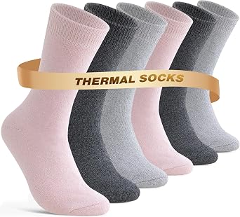 Niorasen Calze Termiche Donna, Calzini Invernali Donna di Lana 6/10 Paia | Calzini Caldi Donna, Calzini Termici Donna Traspiranti 35-38 39-42