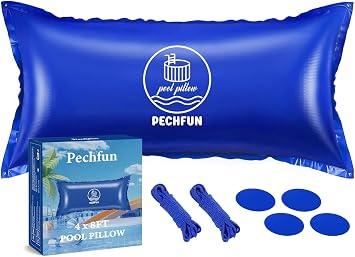 Cuscino Piscina Invernale 120x240cm, Cuscino Gonfiabile Invernale Piscina | Valvola Boston Sicurezza, Corda 15m e Kit Riparazione, PVC Ultra Resistente, Doppia Cucitura per Copertura Invernale Stabile