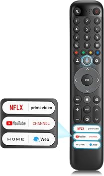 Universale-Telecomando-per-TCL-Smart-TV, Télécommande vocale pour TCL TV | RC833 Telecomando di ricambio per TV TCL Google/Android, 6 scorciatoie, ricerca vocale, materiale ABS