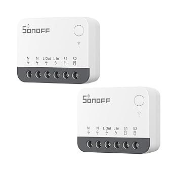 SONOFF ZBMINIR2 Interruttore Zigbee, 2 Pezzi, Senza Neutro | Interruttore Zigbee senza neutro, compatibile con Alexa e Google Home. Richiede un hub Zigbee per il controllo intelligente.