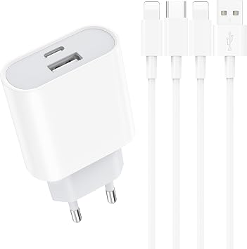 Caricatore for iPhone 14 13 20W USB C Caricabatterie con 2M Cavo Piarhlie | USBC Rapido Spina for iPhone 12 11 Pro MAX Plus Mini XS XR X SE 8 7 6S 5S Tipo C Veloce Testa Ricarica Rapida