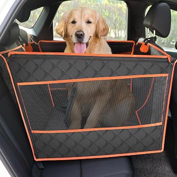 Pecute Seggiolino Auto per Cani grandi, Dotata di finestra a rete visibile | Dotato di un solido telaio metallico per supporto, garantisce la sicurezza del cane durante gli spostamenti.