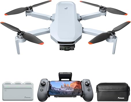 Potensic ATOM 2 Drone con Telecamera, Foto 8K, Video 4K HDR con Gimbal a 3 Assi, ＜249 g, 10KM Trasmissione, AI Segui/AI Scatto Notturno/Riprese Verticali/QuickShots, Fly More Combo (96 Minuti di Volo)