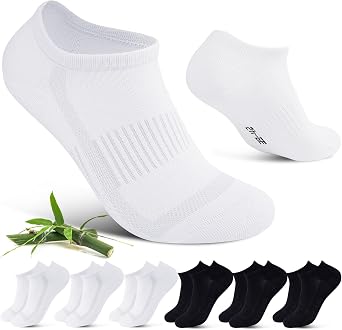 Cirorld Calzini Bambù Sportivi per Donna e Uomo 39-42,43-46, 6 Paia Corti Traspiranti, Antibatterici e Anti-Odore, Assorbimento Umidità per Running