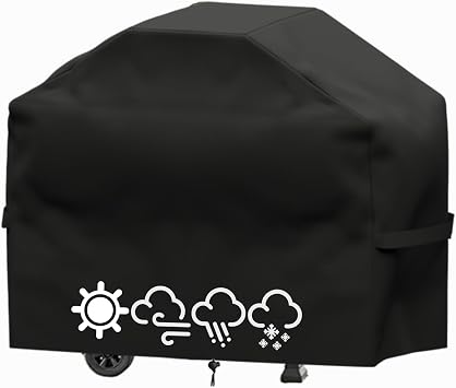 Jemkgeik Copertura Barbecue da Esterno,Copri barbecue da Esterno Impermeabile,Telo Copri Barbecue Esterno,Anti Pioggia Polvere Sole Neve Pioggia Feci di Uccelli Tessuto (145X61X117 CM)