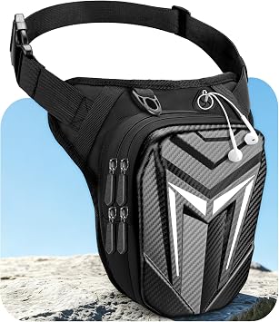 Mohard Marsupio Borsa Moto Uomo/Donna, Riflettente EVA Espandibile 84-124cm | Cintura Cosciale Regolabile, Tutto-in-Uno, Borse per Sedili Sportivo Borsello Accessori per Ciclismo/Pesca/Trekking/Viaggio