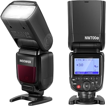 NEEWER NW700-N Flash Speedlite TTL Compatibile con Nikon DSLR, Sincronizzazione ad Alta Velocità 1/8000s, Uscita 1/1-1/256, TCM,230 Flash a Piena Potenza, Riciclo Veloce 0.1-2.7s, Batterie Non Incluse