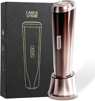 CARER SPARK Massaggiatore viso radiofrequenza 3MHz, Dispositivo Anti-Età | con Ultrasuoni EMS Fototerapia Riduzione Rughe e Linee Sottili Cura del Viso Elettrica Multifunzionale