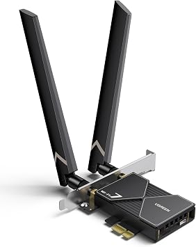UGREEN PCIe Scheda WiFi 7 BE6500 Bluetooth 5.4 USB Antenna WiFi Tri-band | 2.4GHz 5GHz 6GHz Adattatore USB Compatibile con Windows 11