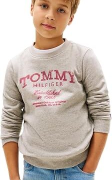 Tommy Hilfiger Tommy Faded Print Sweatshirt Kb0kb10337 Felpa Pullover Bambini e Ragazzi (Pacco da 1)