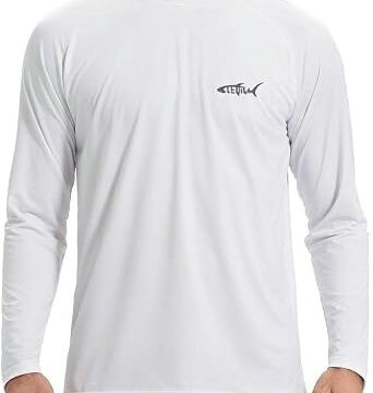 DEHORU Maglietta a Maniche Lunghe Uomo UPF 50+ Rashguard Asciugatura Rapida T Shirt Sportiva Leggera Sottile Maglia Manica Lunga