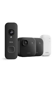 Videocamera esterna 2K+ Blink (ultimo modello) — videocamera di sicurezza smart senza fili, risoluzione video 2K, audio ottimizzato, durata delle pile fino a due anni. Sistema da 2 videocamere, nero