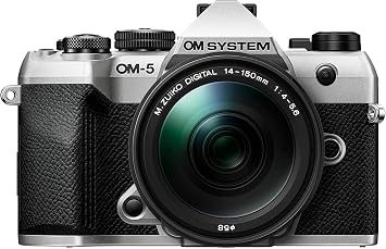 OM SYSTEM OM-5 Mark II Fotocamera Micro 4/3 con Obiettivo 14-150mm II | Sensore Live MOS 20 MP, stabilizzazione 5 assi, certificata IP53 e scatto HighRes 50 MP per foto e video 4K professionali