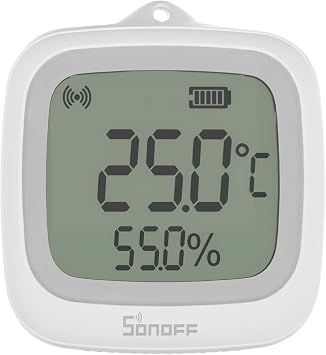 SONOFF SNZB-02WD IP65 Zigbee LCD Sensor Intelligente di Temperatura e Umidità, impermeabile per Serra/Bagno, Monitoraggio APP con Grafici, Installazione Flessibile